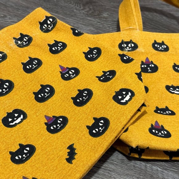 Halloween Kitten Cat Tote Bag ❘ Causal Bag ❘ Festival Bag ❘ Style - Picture 3 of 4